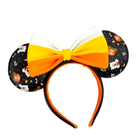 Loungefly-Disney Spooky Mickey & Minnie Mouse Candy Corn Mini Backpack W Ears - Picture 8 of 8